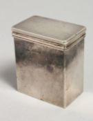 A PLAIN VICTORIAN SILVER TAPER BOX. London,1840.