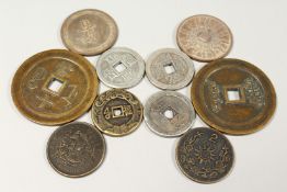 TEN VARIOUS CHINESE COINS.