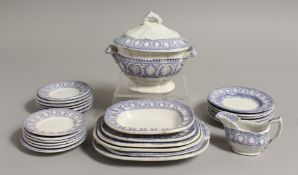 A DAVENPORT MINIATURE CHILD'S PART DINNER SERVICE, printed in purple.