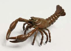 AN JAPANESE BRONZE CRAYFISH.
