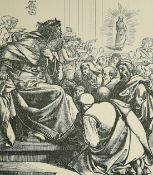 Swain after A.F.A Sandys, A wood engraving on India paper, 'The King at the Gate' 5