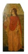 19th Century Continental School, a study of a saint, oil on panel, 26
