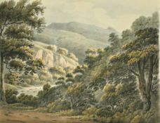 Thomas Burgess (1784-1807) British, Mrs Bastard's new road, near Ashburton, Devonshire,