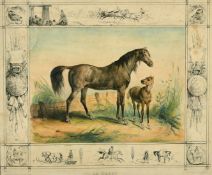 Le Marchand de Chevaux and La Terre, a pair of coloured prints, each 14