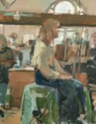 Tom Coates (b. 1941) British, 'The Arts Workshop, Newbury', oil on panel, signed with initials,