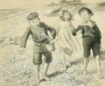 William Henry Charles Groome (19th/20th Century) British, A pair of scenes of children playing on