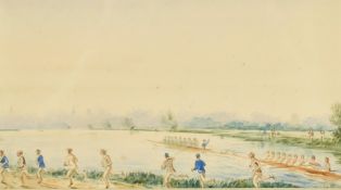 Edward Beecham Lait (FL.1865-1869), Two scenic Oxford views, the Oxford Boat Race, and the distant