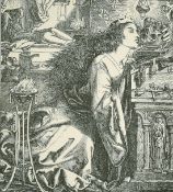 Swain after A.F.A Sandys, A wood engraving on India paper, 'Rosamund, Queen of the Lombards', 5.