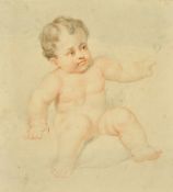 19th Century, watercolour of a baby, 7.5