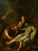 Stumpff, Circa 1818, German School, the deposition of Christ, oil on canvas, signed and dated, 37.5