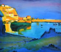 Roy Goodman, 'Sunset at Mevagissey', acrylic, signed, 15