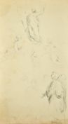 19th Century, Sketches of figures from statues, ink and pencil, 17