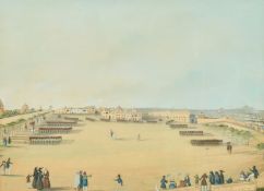 Paolo Andrea Deangelis (Mid-19th Century) Maltese, The Black Watch on Floriana Parade Ground, Malta,