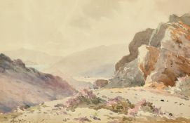 Ernest St John Burton (1875-1962) A Swiss mountain pass, watercolour, 6.5