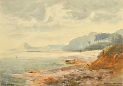 Henry Jobson Bell, 'Ardgour Argyllshire', a calm beach scene, watercolour, signed, 10
