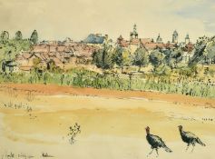Lord Paul Ayshford Methuen (1886-1974) Martel (Lot-et-Garonne, France 1952) watercolour with pen and