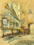 Ben Maille (1922-2017) British, A view of the George Inn, Southwark, oil on canvas, signed and dated