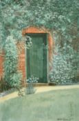 Walter Delaplaine Scull (Exhib. 1886-1890) Door at the Pines, Langland Gardens, Hampstead 1896,