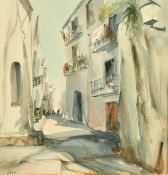 Wynn Hughes Pullen (20th Century), 'Street Corner - Ibiza', signed, 14