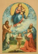 Zabinski, Circa 1871, Rome, After Raphael, The Madonna of Foligno, watercolour, signed and dated,