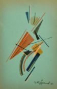 Attributed to Ivan Kudryashev (1896-1972) Russian, a Suprematist construction, watercolour,