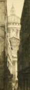 Percy J. Westwood (b.1878) British, St. Pauls from the South, etching, signed and inscribed in