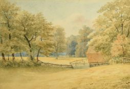 19th Century School, A pair of watercolours of rural scenes, each 6