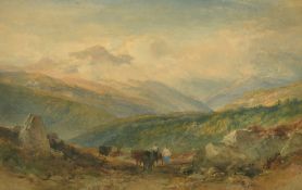 William Leighton Leitch (1803-1884) Glen Finglas, Loch Lomond, Scotland, watercolour with