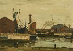 Philip Hugh Padwick (1876-1958) A harbour scene, oil on board, 9.75