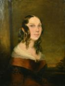 19th Century English School, a half-length portrait of a lady, oil on canvas, 29