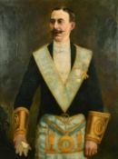 19th Century English School, a portrait of a West Lancashire Mason, oil on canvas, 43