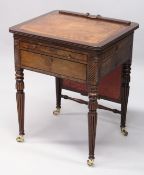 IN THE MANNER OF GILLOWS, A GOOD EARLY 19TH CENTURY MAHOGANY COMBINATION TABLE, with a rising