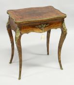 A VERY GOOD WALNUT VANITY VITRINE by PAUL SORMANI, PARIS, circa. 1880, with crossband quartered