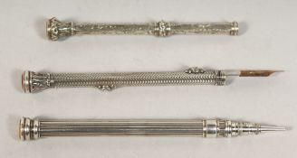THREE SILVER PENS