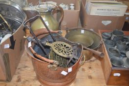Copper and brass ware.