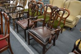Two Georgian style mahogany dining chairs.
