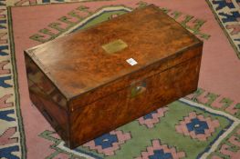 A good Victorian brass bound walnut writing slope.