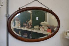 An oval mirror.