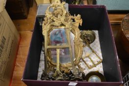 An ormolu mirror etc.