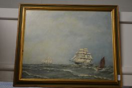 The Cutty Sark, oil on board, signed Gordon White.