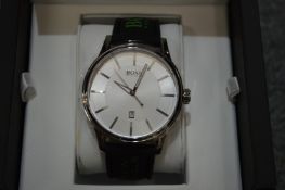 A gentlemen's Boss wristwatch, boxed.