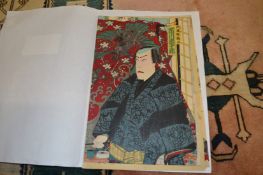 Two late 19th century Japanese wood block prints.