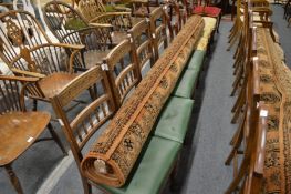 A modern large Bokhara style beige ground carpet, approximately 3.5m x 2.5m.