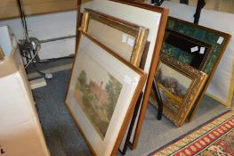 A small group of paintings and prints.