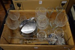 A box of glassware.