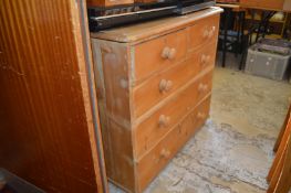 A Victorian pine chest of drawers.