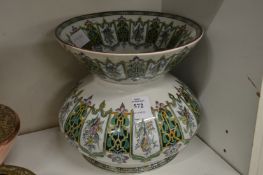 A porcelain spitoon.