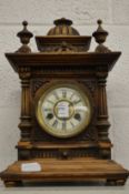 A mantle clock.