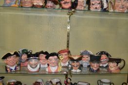 Eleven large Royal Doulton character jugs.