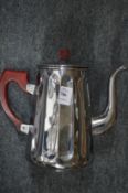 A plated coffee pot with Bakelite handle and knob.